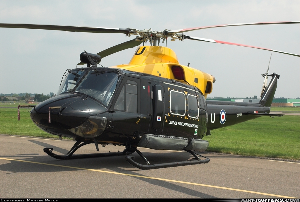 UK - Air Force Bell 412EP Griffin HT1 ZJ240 at Northolt (NHT / EGWU), UK