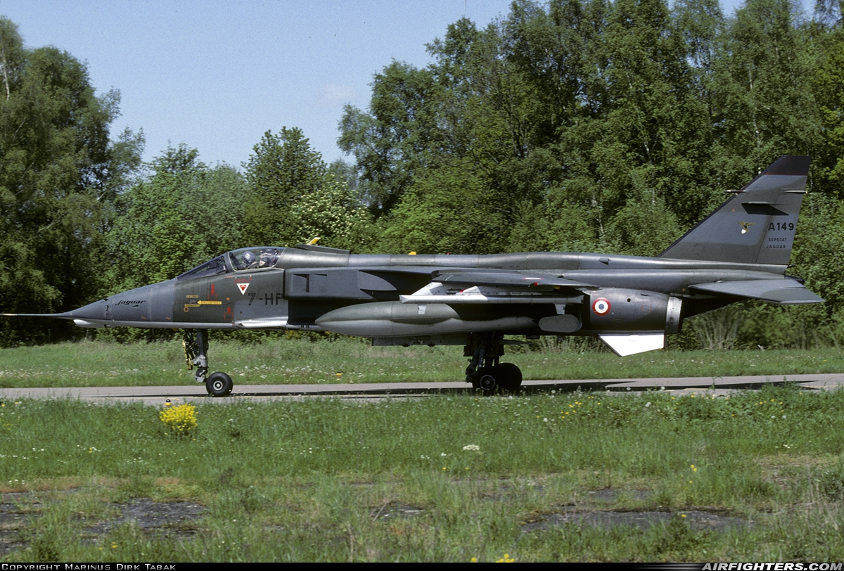 France - Air Force Sepecat Jaguar A A149 at Florennes (EBFS), Belgium