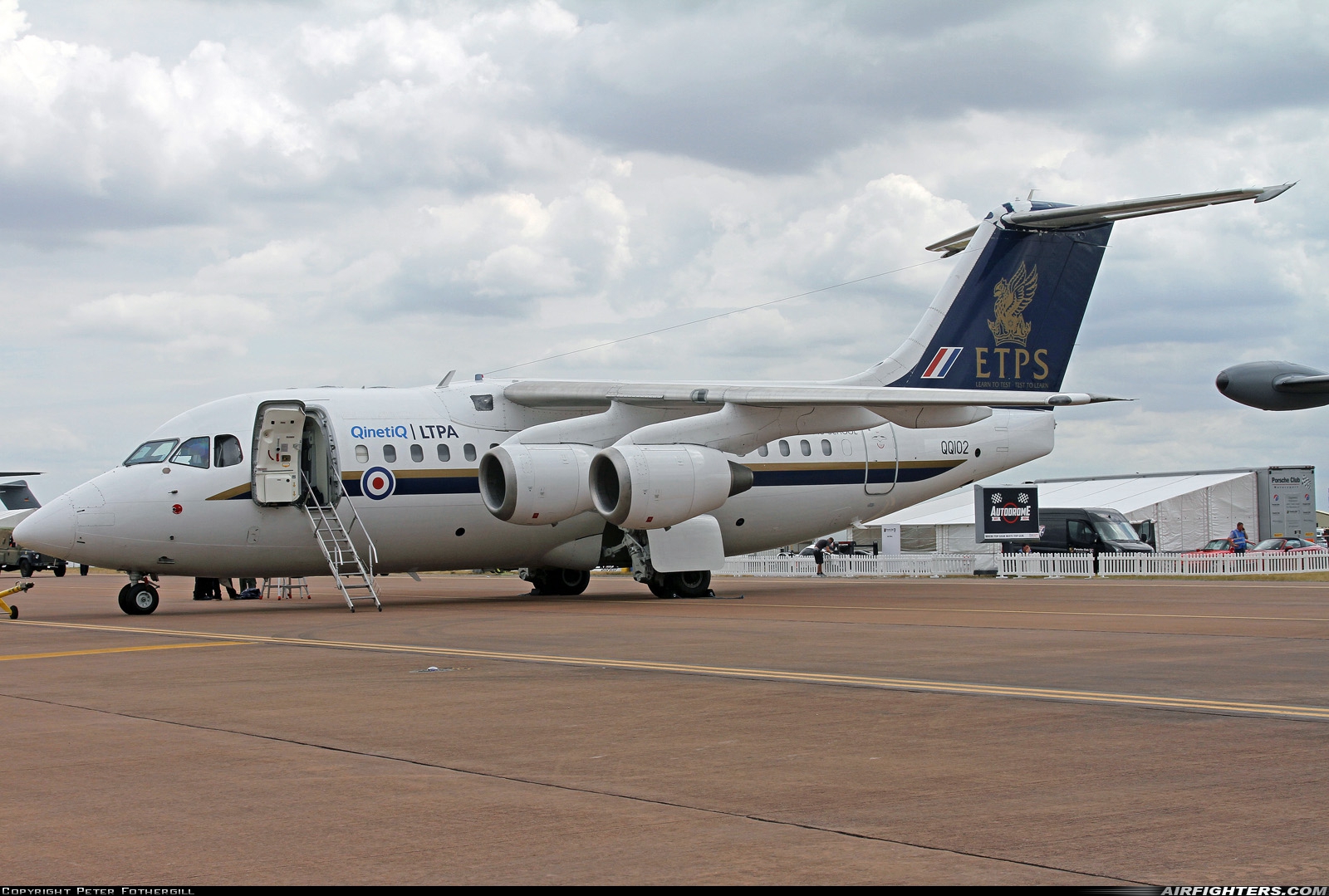 Company Owned - QinetiQ British Aerospace BAe-146-RJ100 QQ102 at Fairford (FFD / EGVA), UK