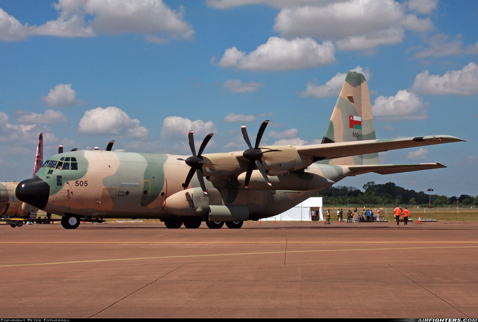 Oman - Air Force Lockheed Martin C-130J-30 Hercules (L-382) 505 at Fairford (FFD / EGVA), UK