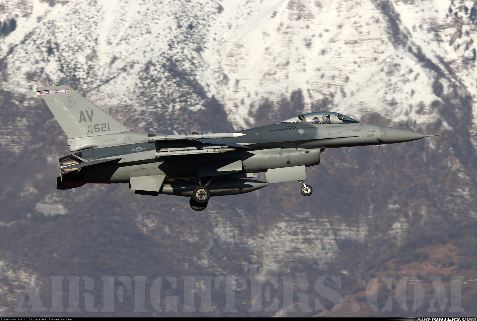 USA - Air Force General Dynamics F-16C Fighting Falcon 88-0521 at Aviano (- Pagliano e Gori) (AVB / LIPA), Italy