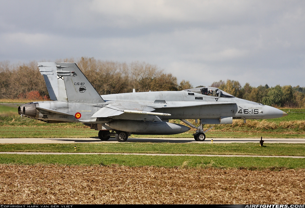 Spain - Air Force McDonnell Douglas F/A-18A+ Hornet C.15-87 at Florennes (EBFS), Belgium