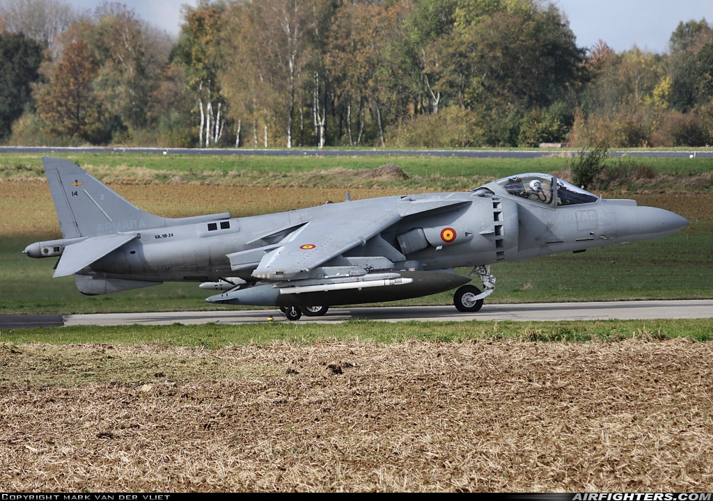 Spain - Navy McDonnell Douglas EAV-8B+ Harrier II VA.1B-24 at Florennes (EBFS), Belgium