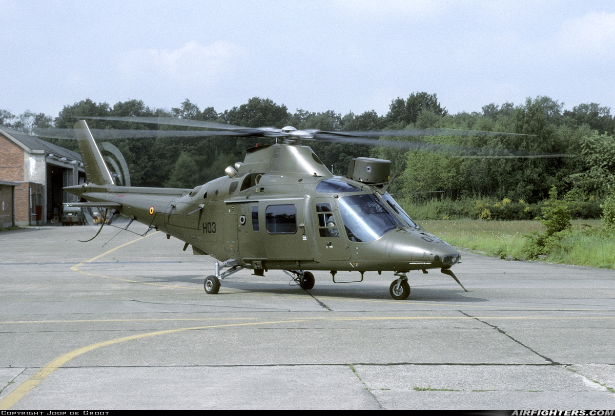 Belgium - Army Agusta A-109HO (A-109BA) H03 at Brasschaat (EBBT), Belgium