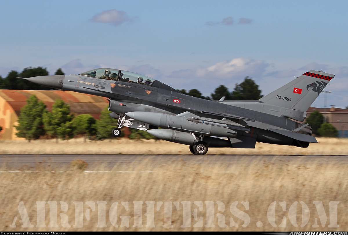 Türkiye - Air Force General Dynamics F-16D Fighting Falcon 93-0694 at Albacete (- Los Llanos) (LEAB), Spain