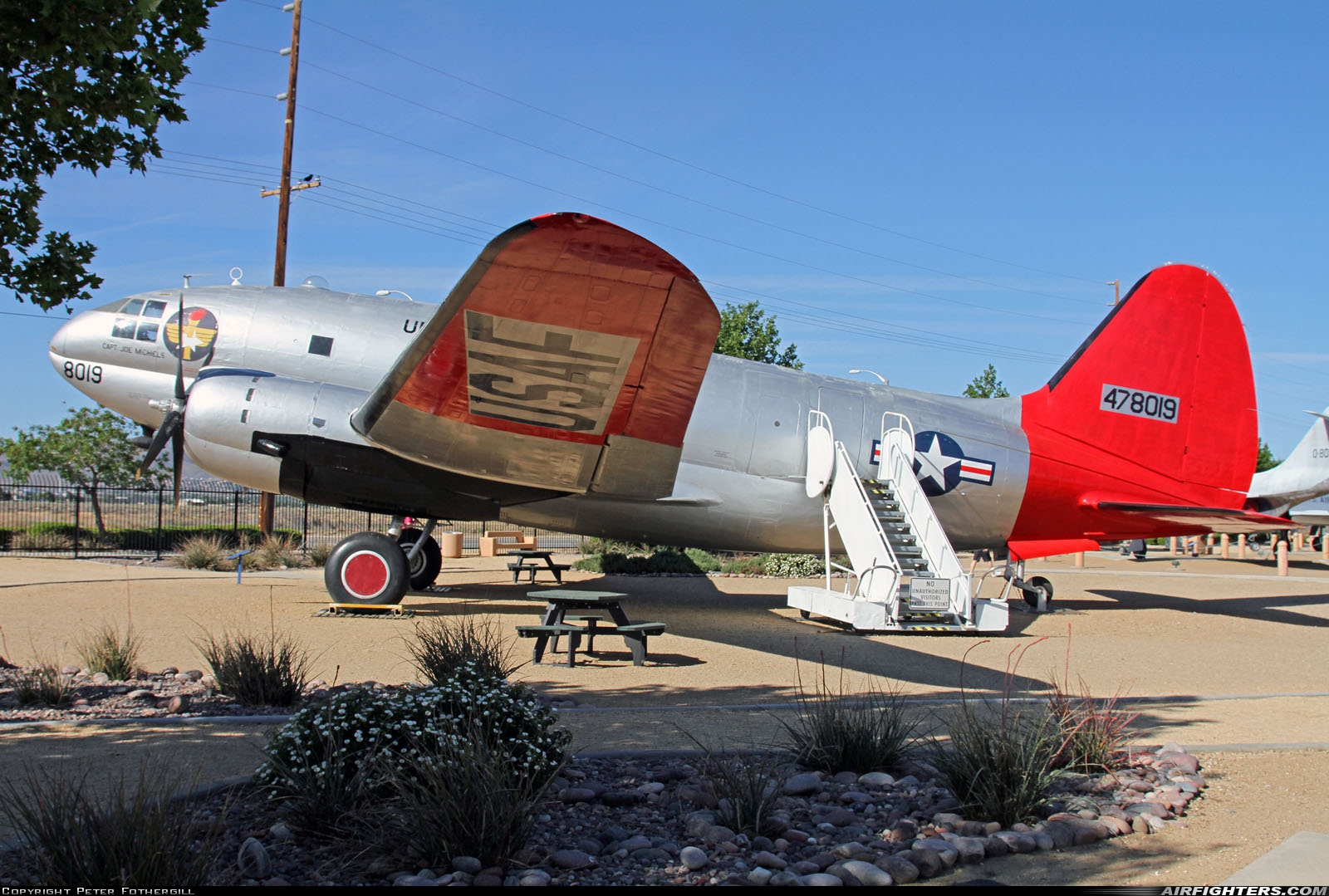 USA - Air Force Curtiss C-46D 44-78019 at Palmdale - Production Flight Test Installation AF Plant 42 (PMD / KPMD), USA