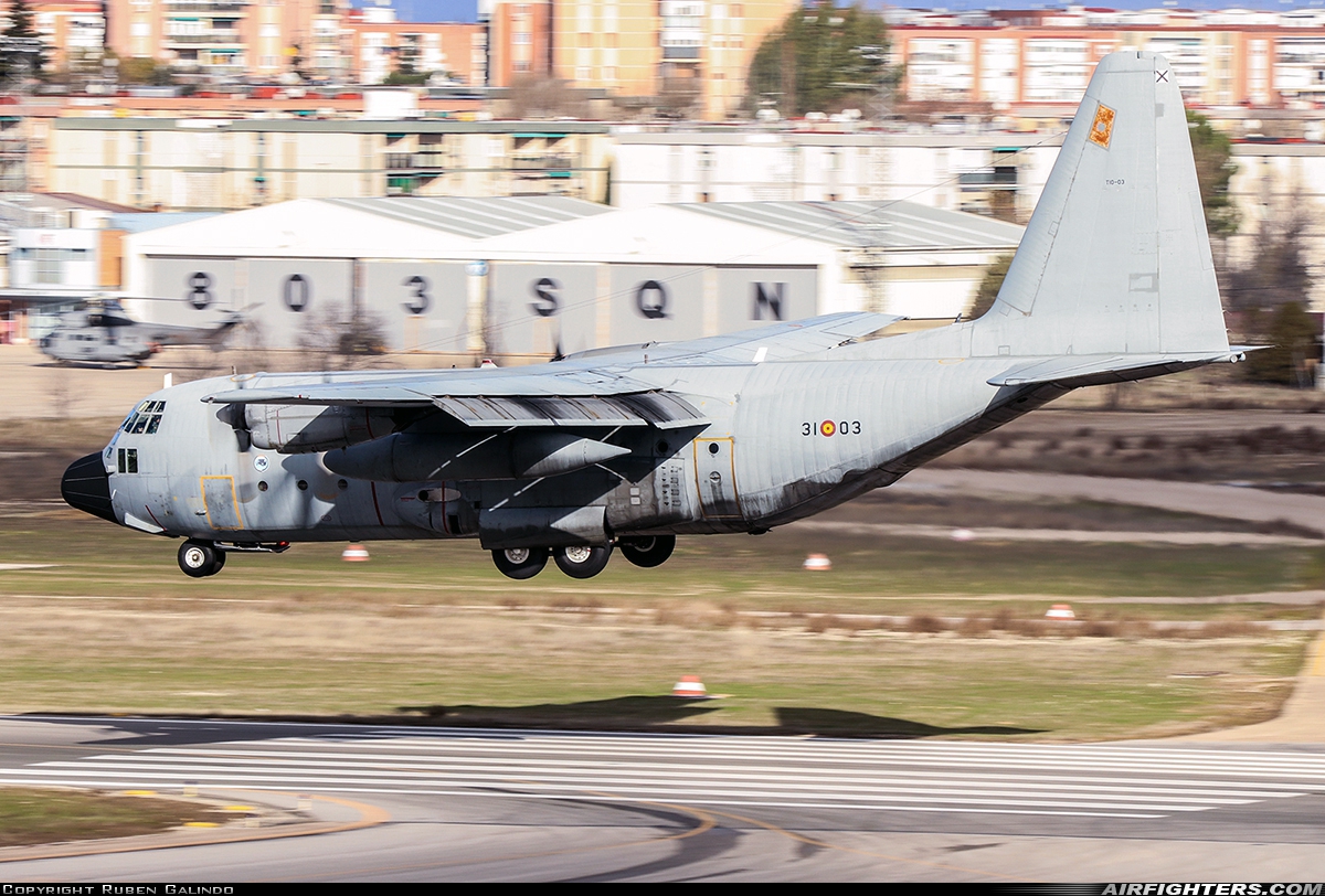 Spain - Air Force Lockheed C-130H Hercules (L-382) T.10-03 at Madrid - Cuatro Vientos (LECU / LEVS), Spain
