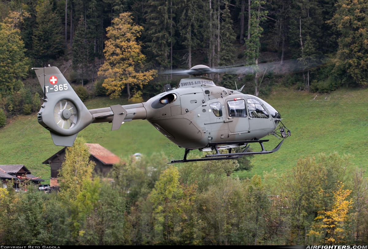 Switzerland - Air Force Eurocopter TH05 (EC-635P2+) T-365 at St. Stephan (LSTS), Switzerland