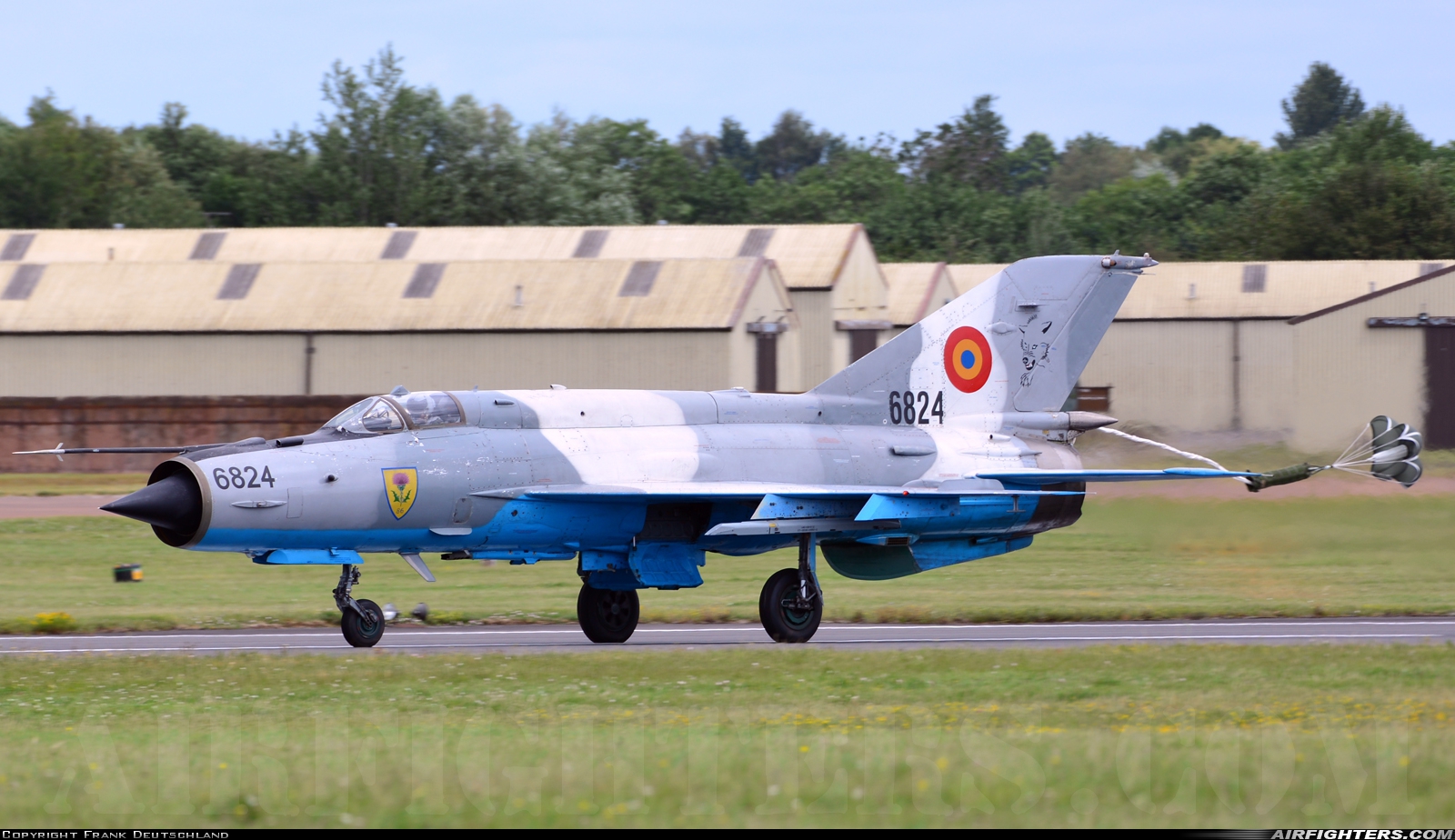 Romania - Air Force Mikoyan-Gurevich MiG-21MF-75 Lancer C 6824 at Fairford (FFD / EGVA), UK