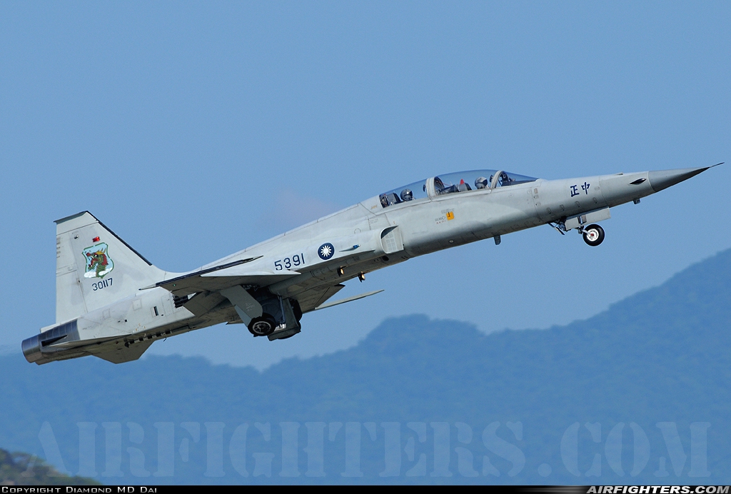 Taiwan - Air Force Northrop F-5F Tiger II 5391 at Taitung - Chihhang (RCQS), Taiwan