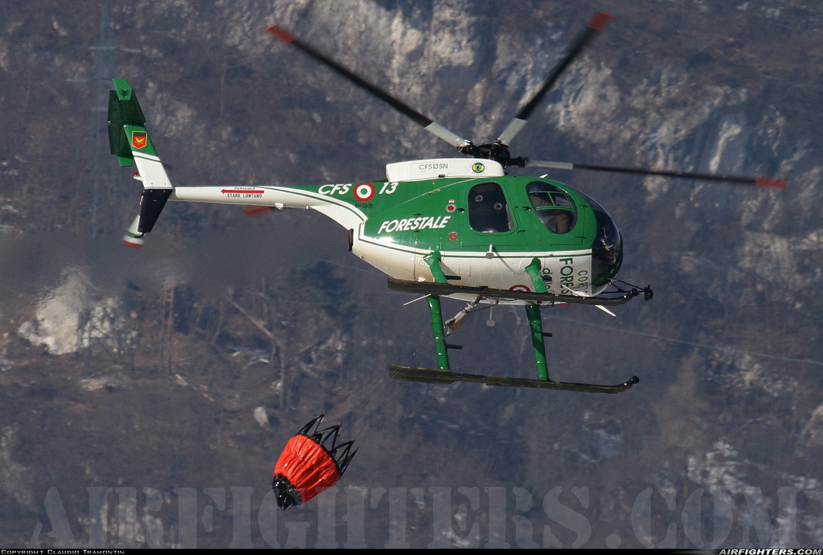 Italy - Corpo Forestale dello Stato Breda-Nardi NH-500D CFS13SN at Off-Airport - Lago di Santa Croce, Italy