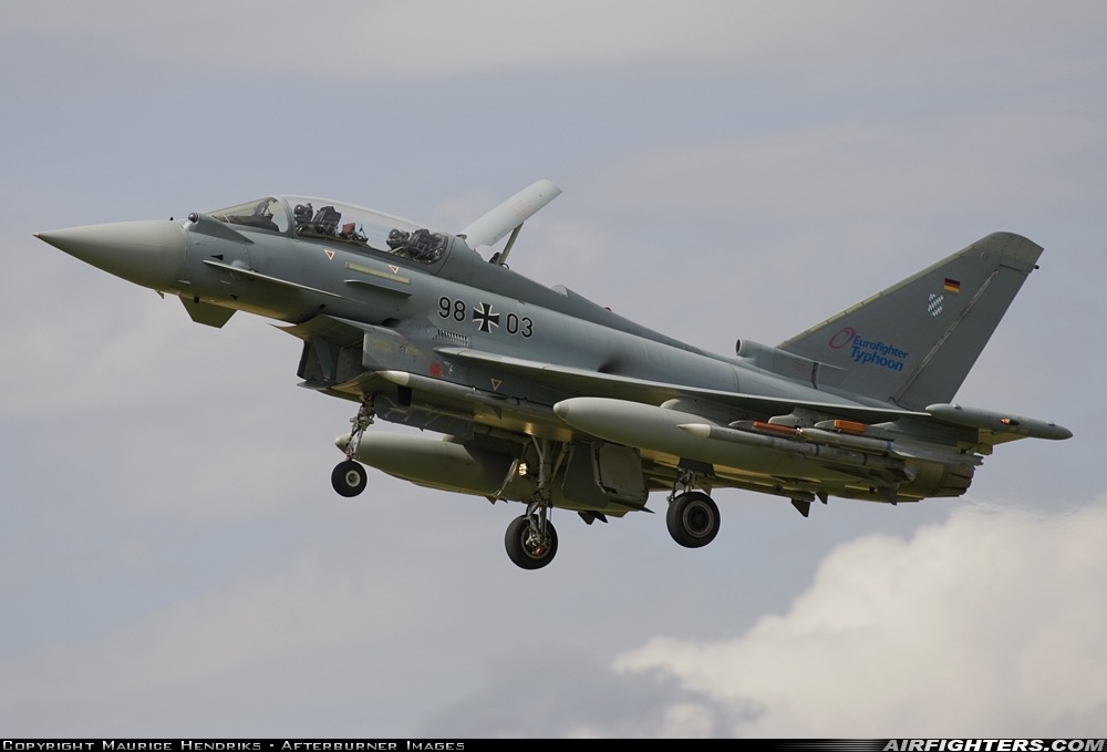 Germany - Air Force Eurofighter EF-2000 Typhoon T 98+03 at Ingolstadt - Manching (ETSI), Germany