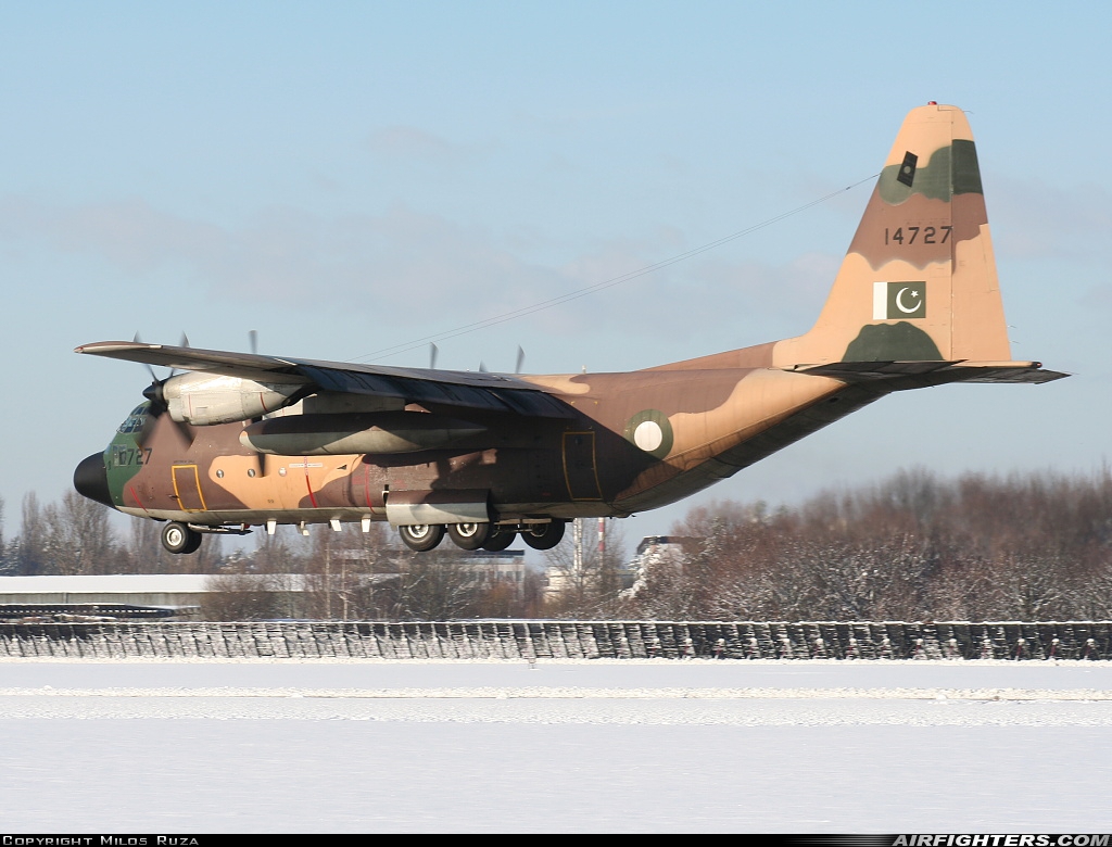 Pakistan - Air Force Lockheed C-130E Hercules (L-382) 14727 at Pardubice (PED / LKPD), Czech Republic