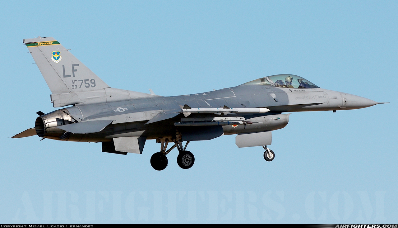 USA - Air Force General Dynamics F-16C Fighting Falcon 90-0759 at Glendale (Phoenix) - Luke AFB (LUF / KLUF), USA