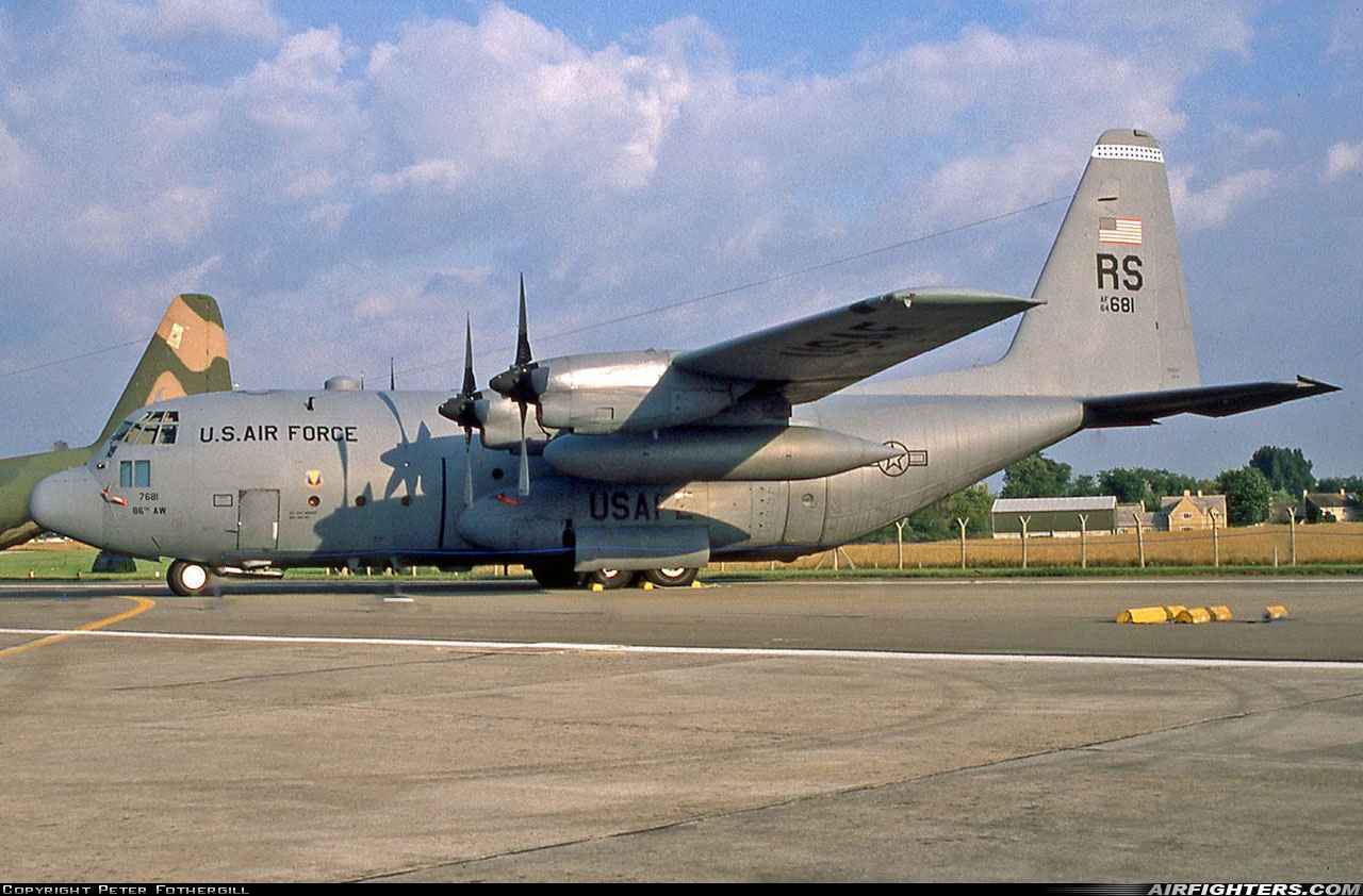 USA - Air Force Lockheed C-130E Hercules (L-382) 64-17681 at Fairford (FFD / EGVA), UK