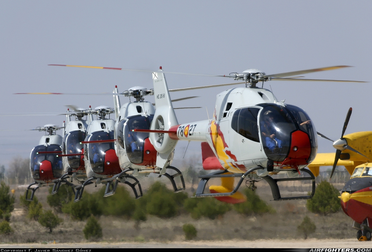 Spain - Air Force Eurocopter EC-120B Colibri HE.25-8 at Albacete (- Los Llanos) (LEAB), Spain