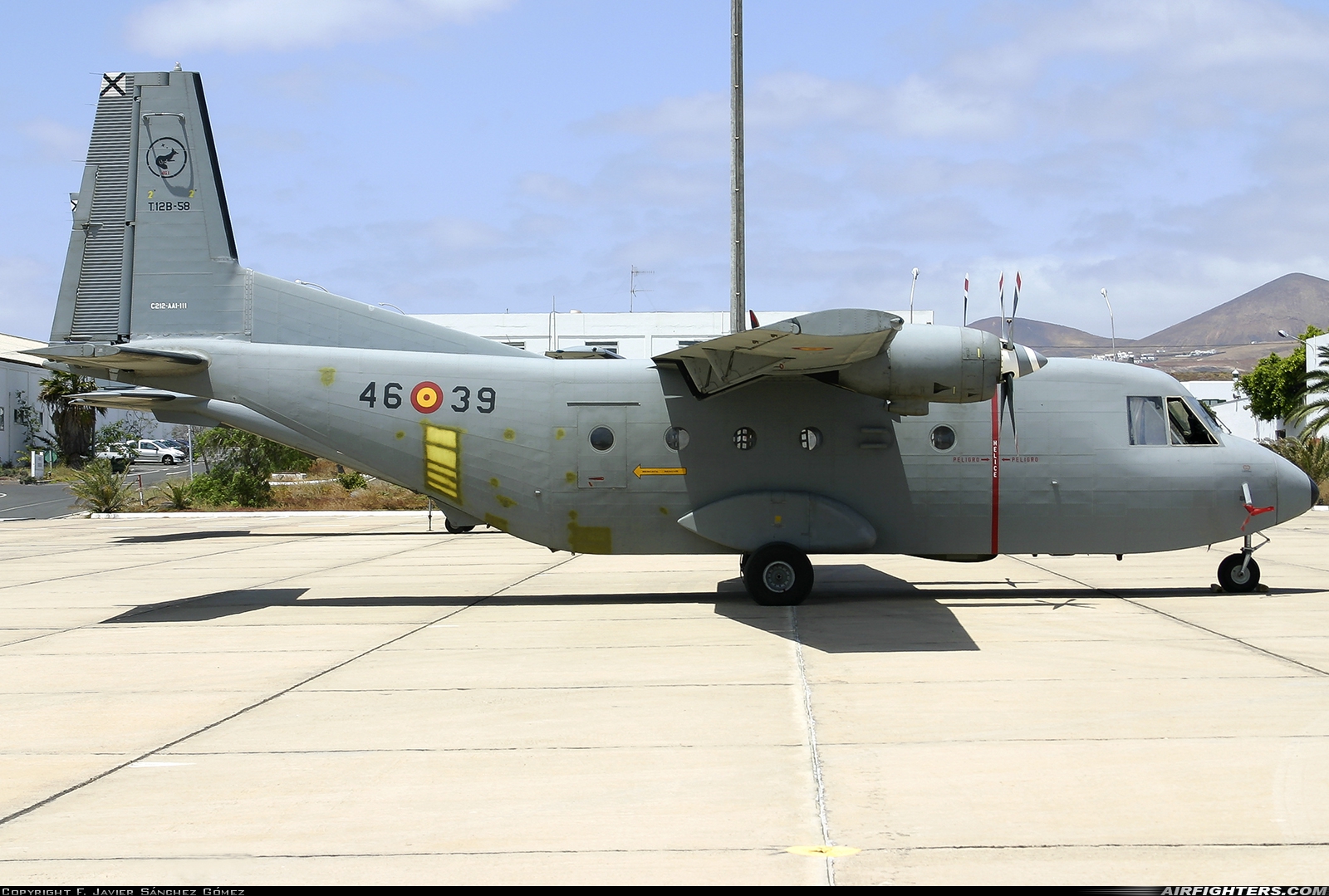 Spain - Air Force CASA C-212-100 Aviocar T.12B-58 at Lanzarote (- Arrecife) (ACE / GCRR), Spain