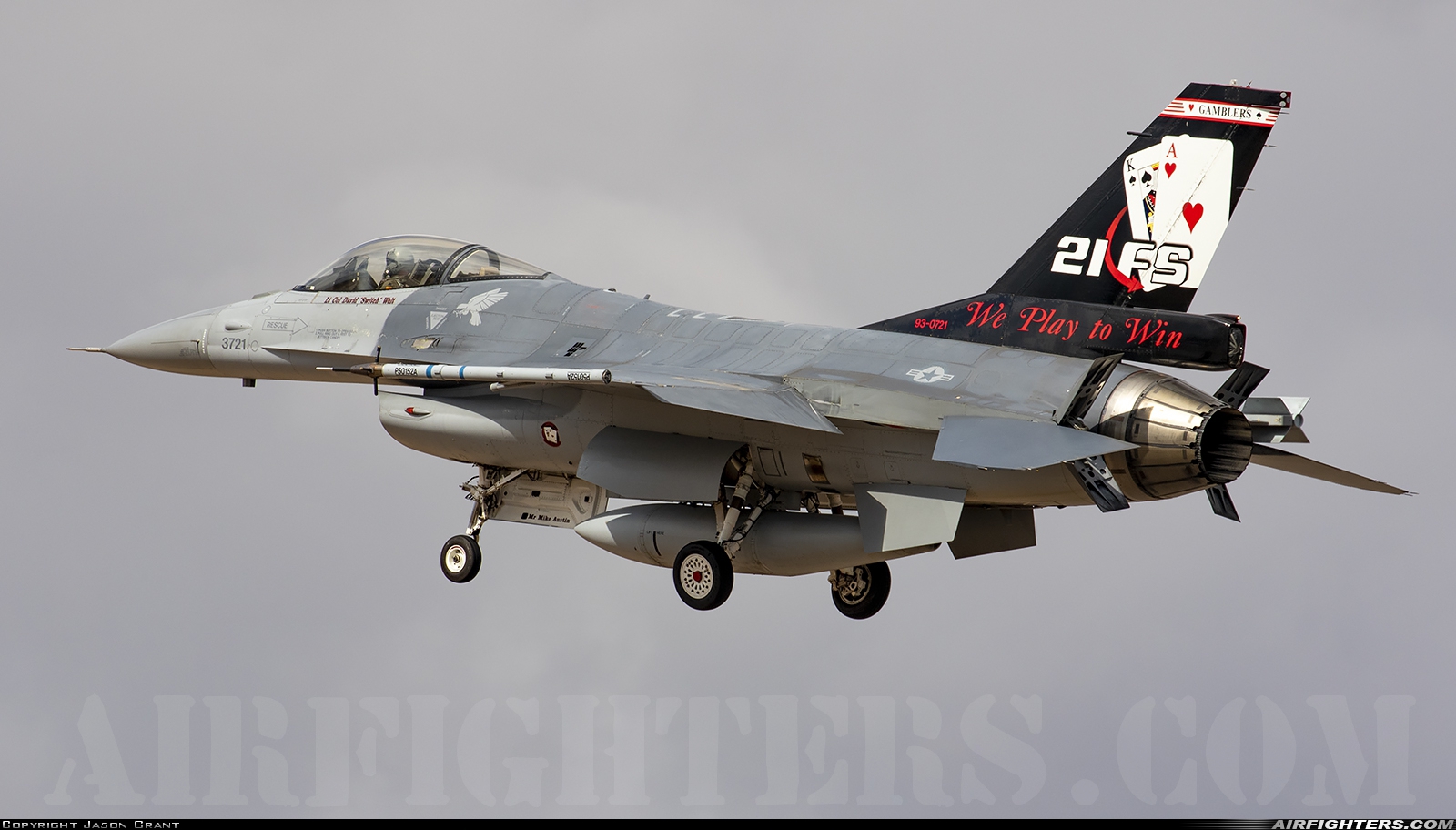 USA - Air Force General Dynamics F-16A Fighting Falcon 93-0721 at Glendale (Phoenix) - Luke AFB (LUF / KLUF), USA