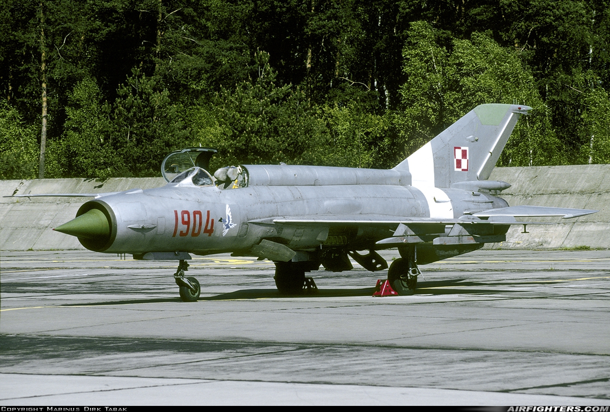 Poland - Air Force Mikoyan-Gurevich MiG-21M 1904 at Lask (EPLK), Poland