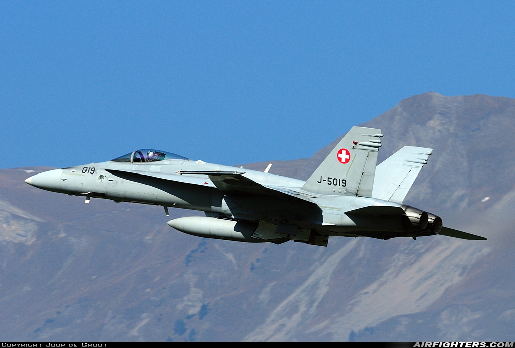 Switzerland - Air Force McDonnell Douglas F/A-18C Hornet J-5019 at Meiringen (LSMM), Switzerland