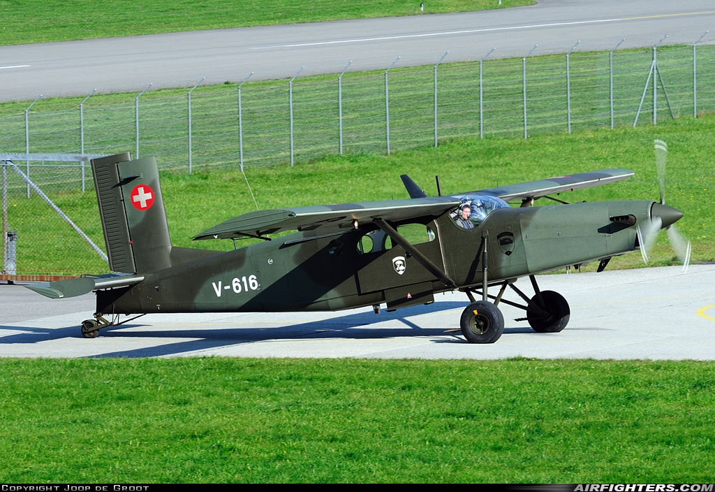 Switzerland - Air Force Pilatus PC-6/B Turbo Porter V-616 at Meiringen (LSMM), Switzerland