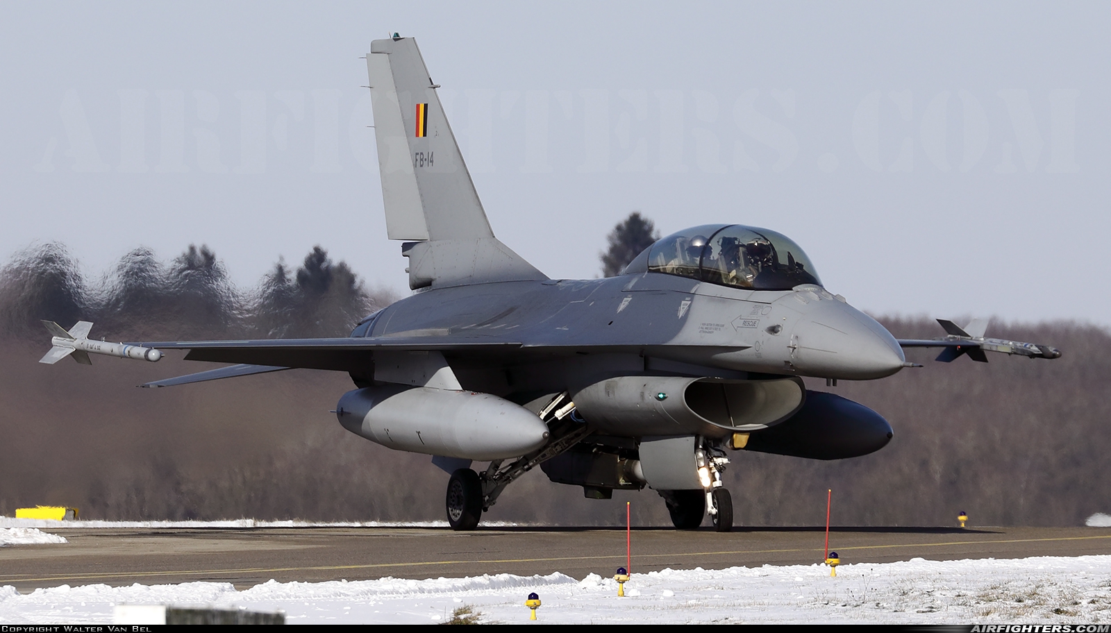 Belgium - Air Force General Dynamics F-16BM Fighting Falcon FB-14 at Florennes (EBFS), Belgium