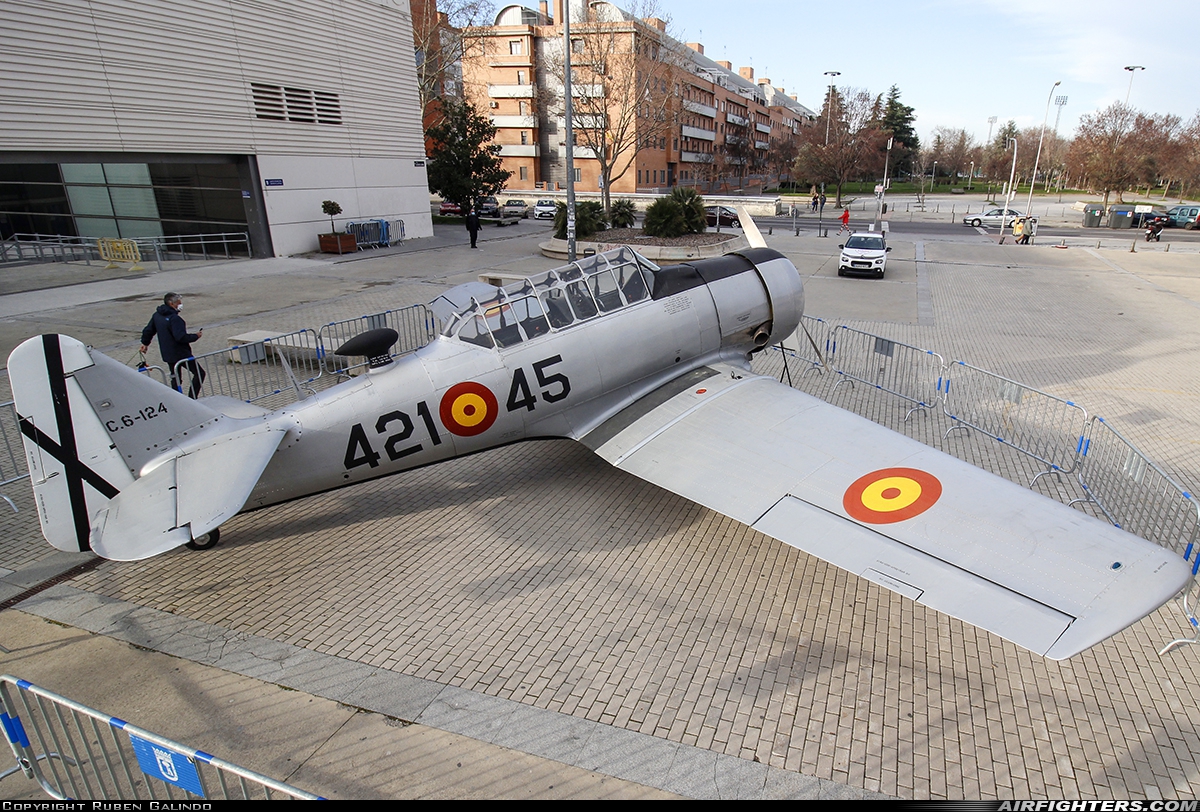Spain - Air Force North American T-6D Texan C.6-124 at Off-Airport - Madrid, Spain