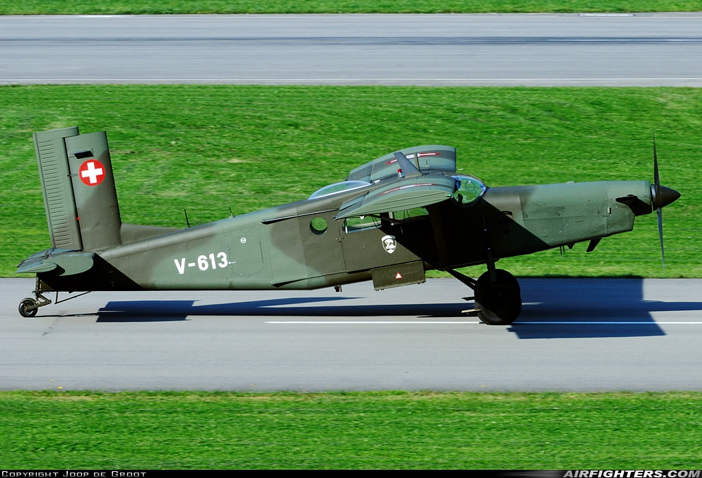 Switzerland - Air Force Pilatus PC-6/B Turbo Porter V-613 at Meiringen (LSMM), Switzerland