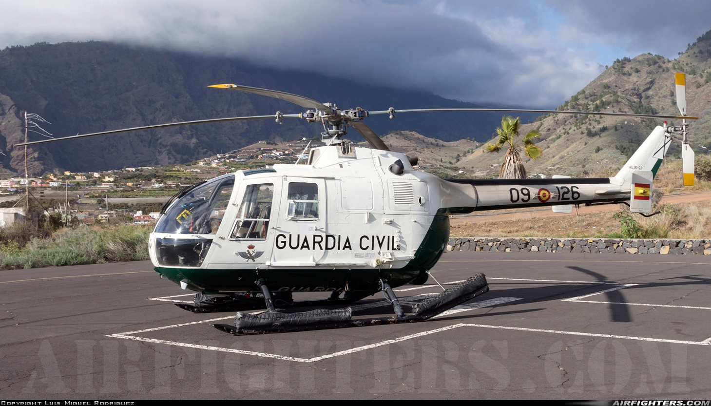 Spain - Guardia Civil MBB Bo-105CB-4 HU.15-67 at Off-Airport - Los Llanos de Aridane, Spain