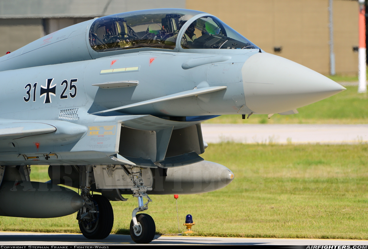 Germany - Air Force Eurofighter EF-2000 Typhoon T 31+25 at Neuburg - Zell (ETSN), Germany