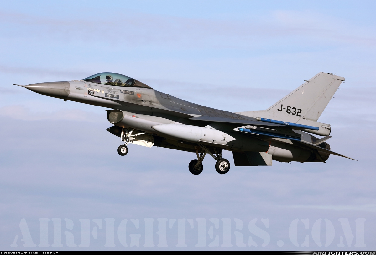 Netherlands - Air Force General Dynamics F-16AM Fighting Falcon J-632 at Uden - Volkel (UDE / EHVK), Netherlands