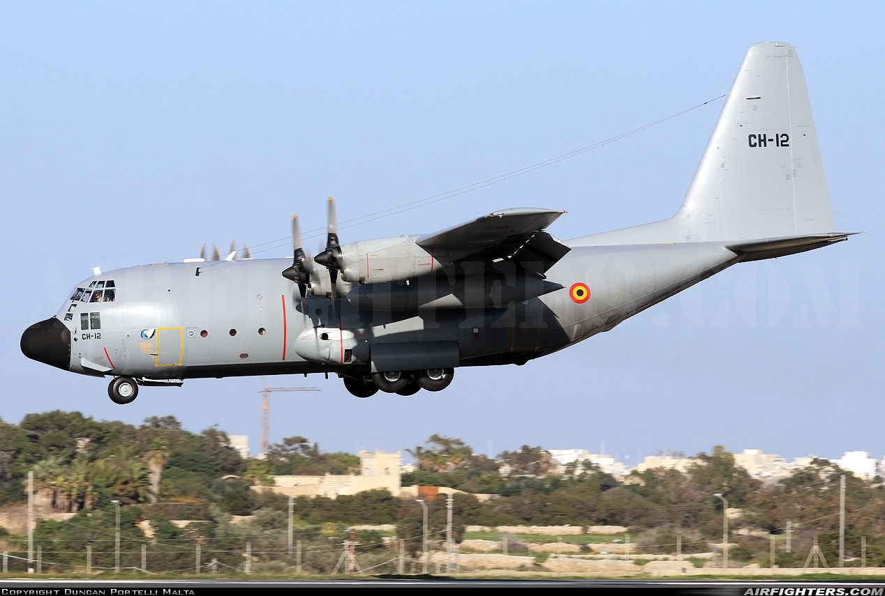 Belgium - Air Force Lockheed C-130H Hercules (L-382) CH-12 at Luqa - Malta International (MLA / LMML), Malta