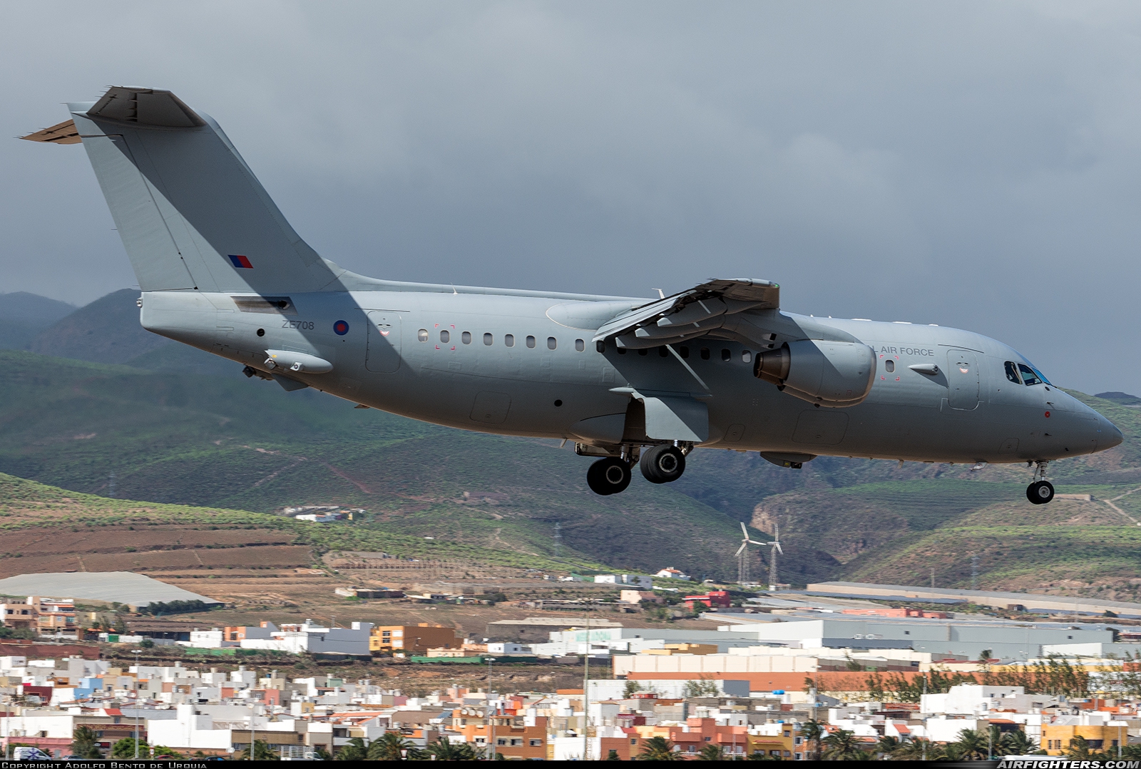 UK - Air Force British Aerospace BAe-146 C3 (BAe-146 200QC) ZE708 at Gran Canaria (- Las Palmas / Gando) (LPA / GCLP), Spain