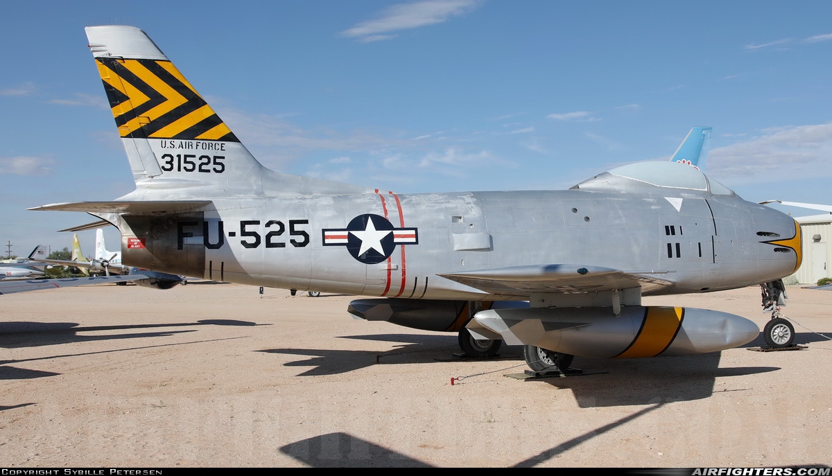 USA - Air Force North American F-86H Sabre 53-1525 at Tucson - Pima Air and Space Museum, USA