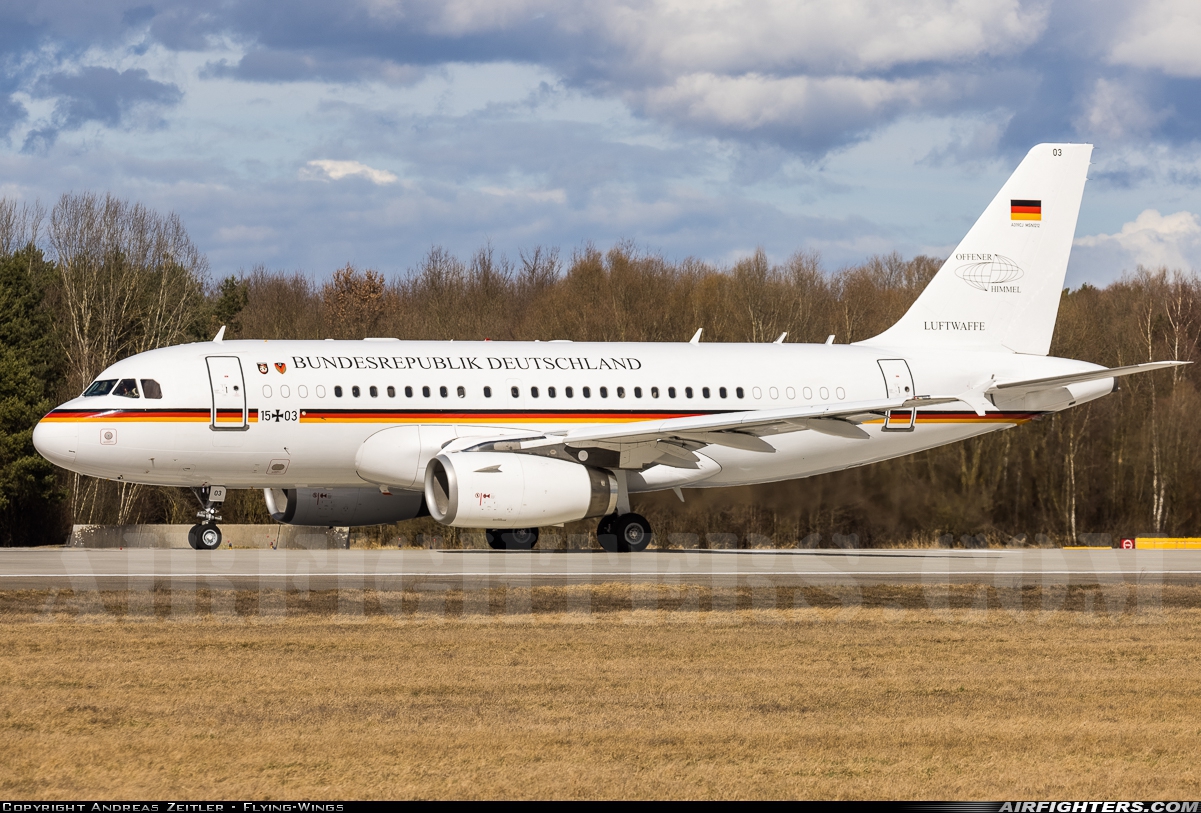 Germany - Air Force Airbus A319-133 CJ 15+03 at Ingolstadt - Manching (ETSI), Germany