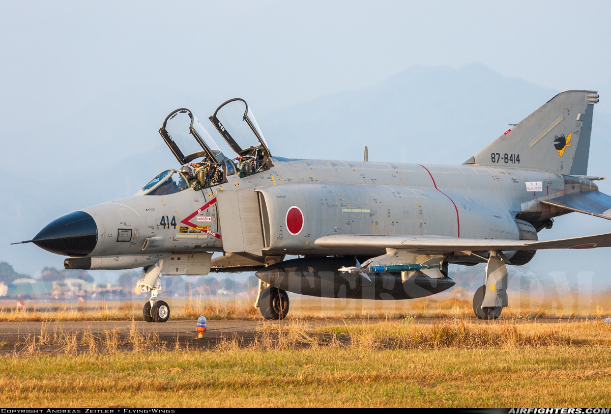 Japan - Air Force McDonnell Douglas F-4EJ-KAI Phantom II 87-8414 at Nyutabaru (RJFN), Japan