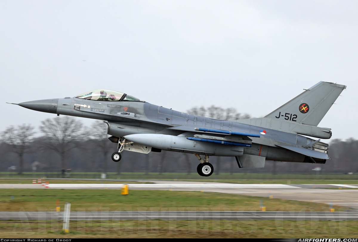 Netherlands - Air Force General Dynamics F-16AM Fighting Falcon J-512 at Uden - Volkel (UDE / EHVK), Netherlands