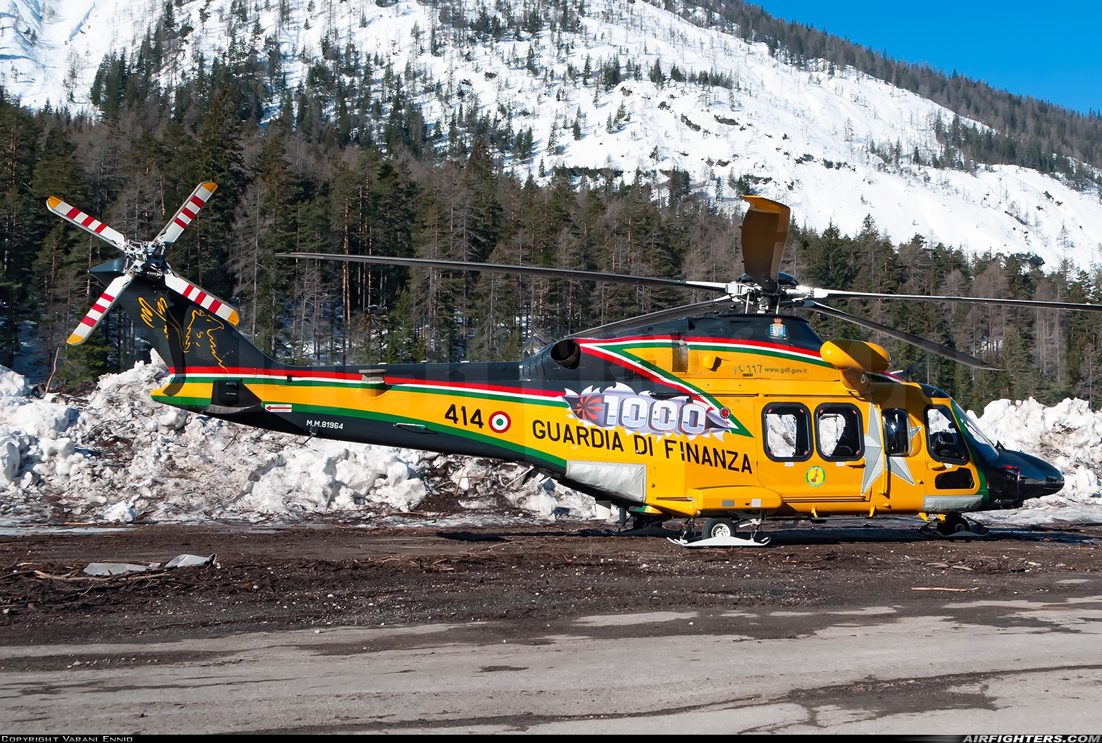 Italy - Guardia di Finanza AgustaWestland AW139 MM81964 at Cortina d'Ampezzo (LIDI), Italy