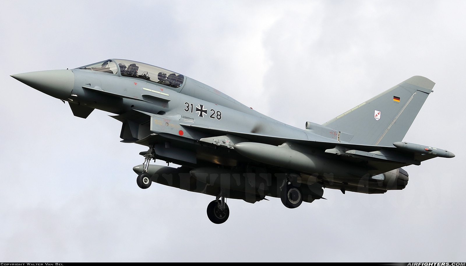 Germany - Air Force Eurofighter EF-2000 Typhoon T 31+28 at Norvenich (ETNN), Germany