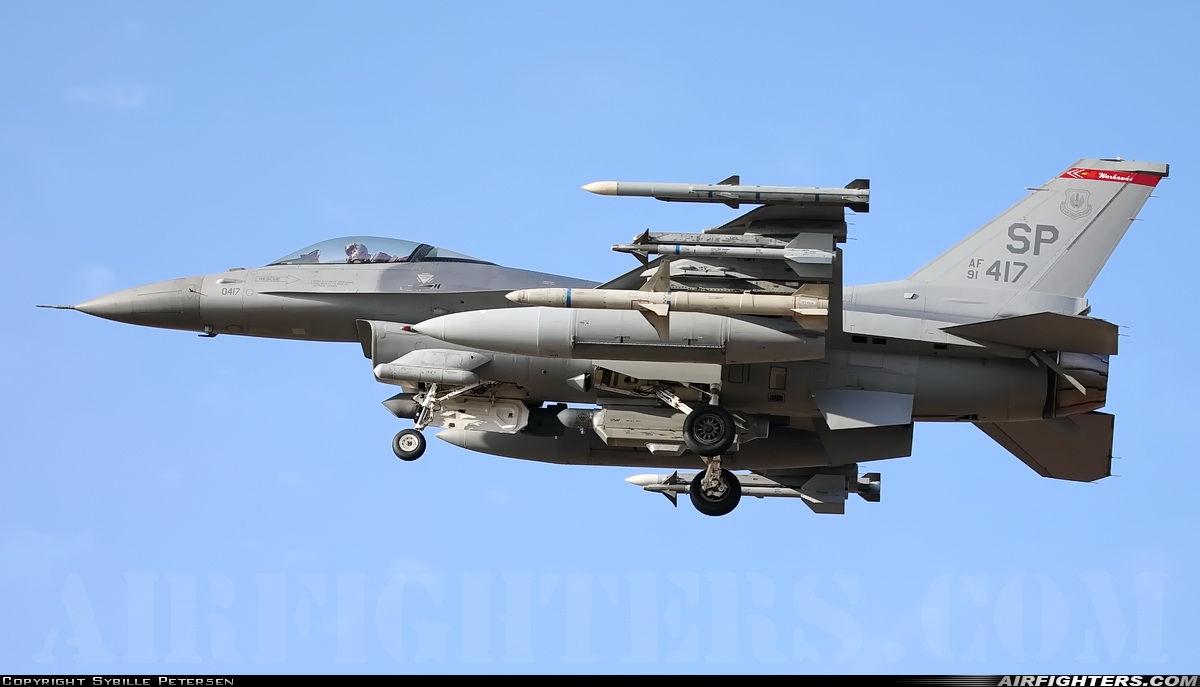 USA - Air Force General Dynamics F-16C Fighting Falcon 91-0417 at Ramstein (- Landstuhl) (RMS / ETAR), Germany