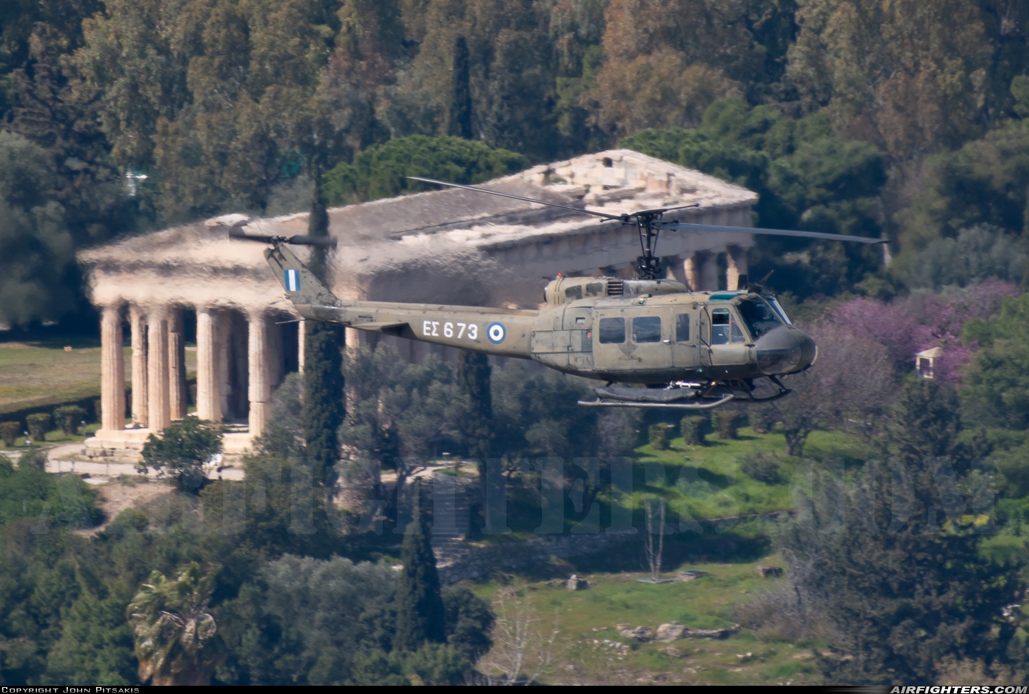 Greece - Army Agusta-Bell AB-205A ES673 at Off-Airport - Athens, Greece