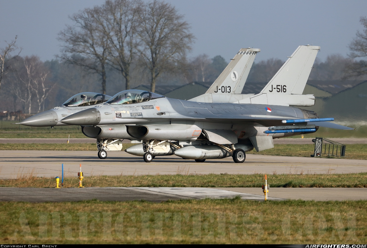 Netherlands - Air Force General Dynamics F-16AM Fighting Falcon J-516 at Uden - Volkel (UDE / EHVK), Netherlands