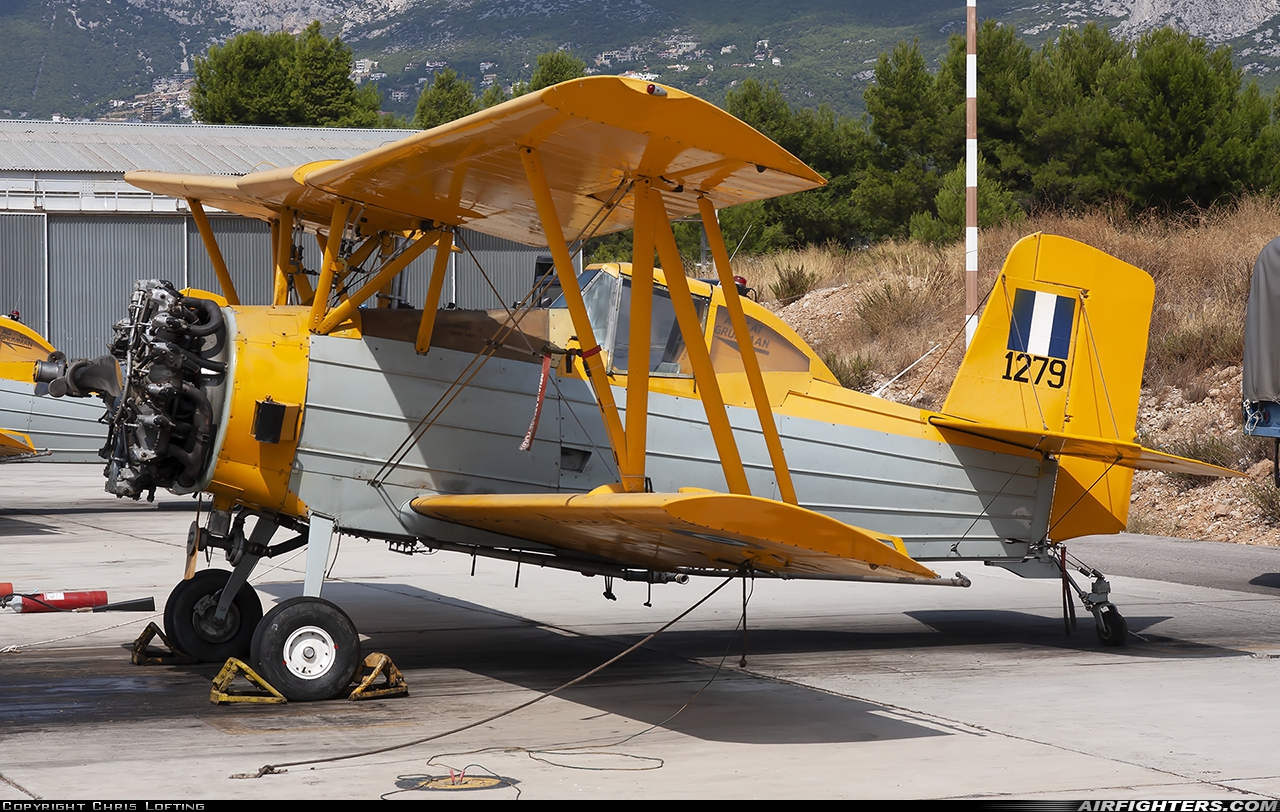 Greece - Air Force Grumman G-164 Ag-cat 1279 at Dekelia - Tatoi (LGTT), Greece