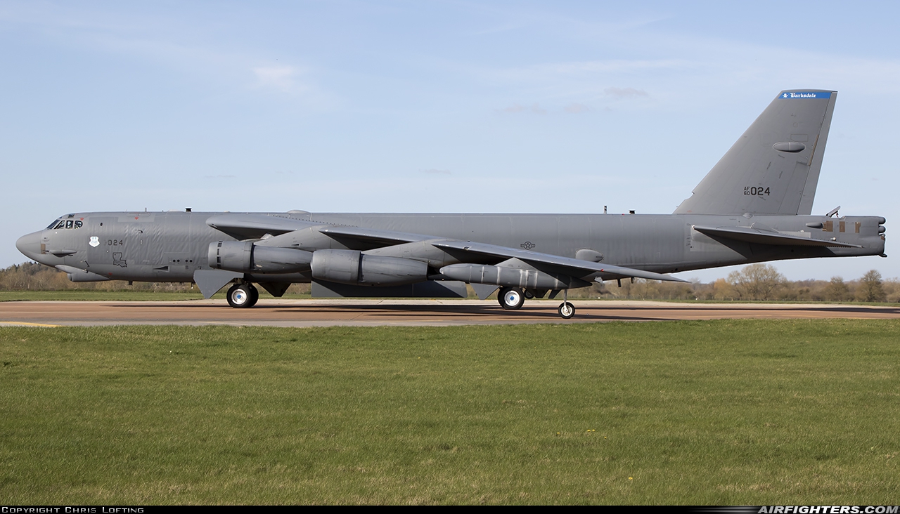 USA - Air Force Boeing B-52H Stratofortress 60-0024 at Fairford (FFD / EGVA), UK