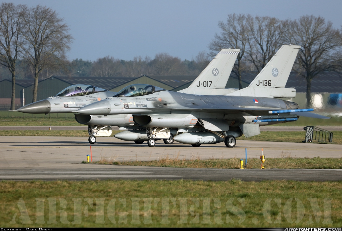 Netherlands - Air Force General Dynamics F-16AM Fighting Falcon J-136 at Uden - Volkel (UDE / EHVK), Netherlands