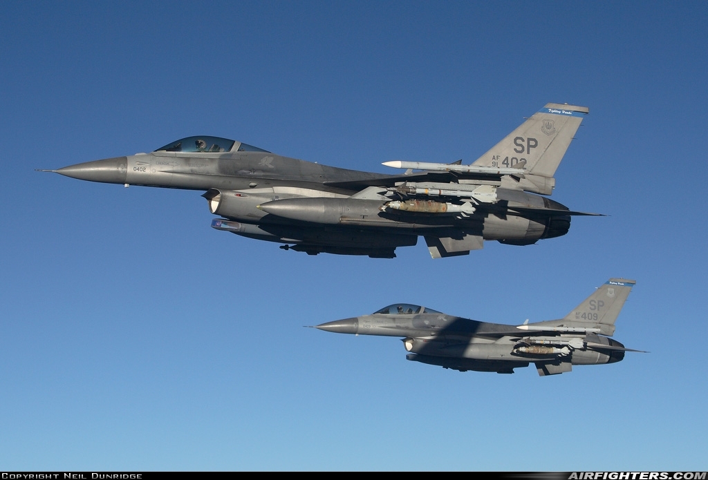 USA - Air Force General Dynamics F-16C Fighting Falcon 91-0402 at Persian Gulf, International Airspace