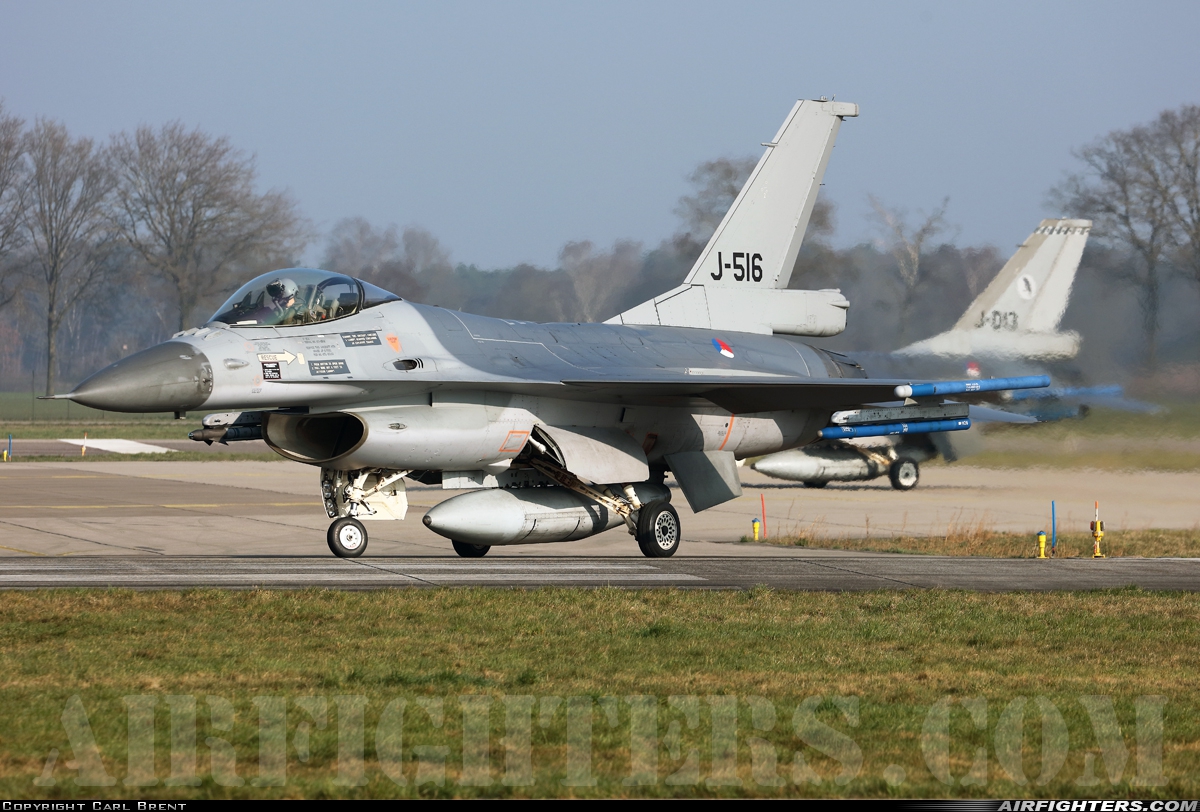Netherlands - Air Force General Dynamics F-16AM Fighting Falcon J-516 at Uden - Volkel (UDE / EHVK), Netherlands