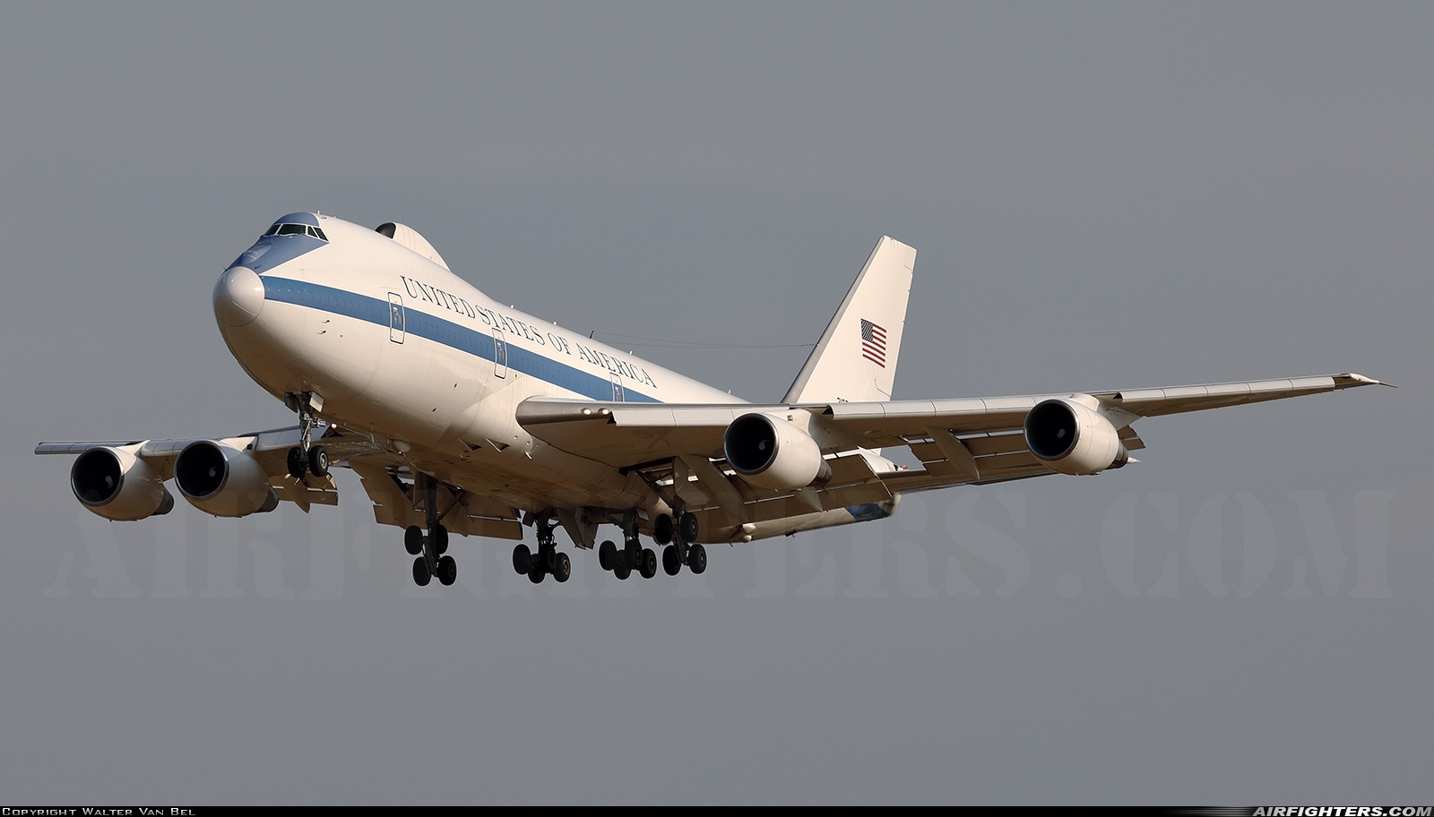 USA - Air Force Boeing E-4B (747-200B) 73-1676 at Brussels - National (Zaventem) / Melsbroek (BRU / EBBR / EBMB), Belgium
