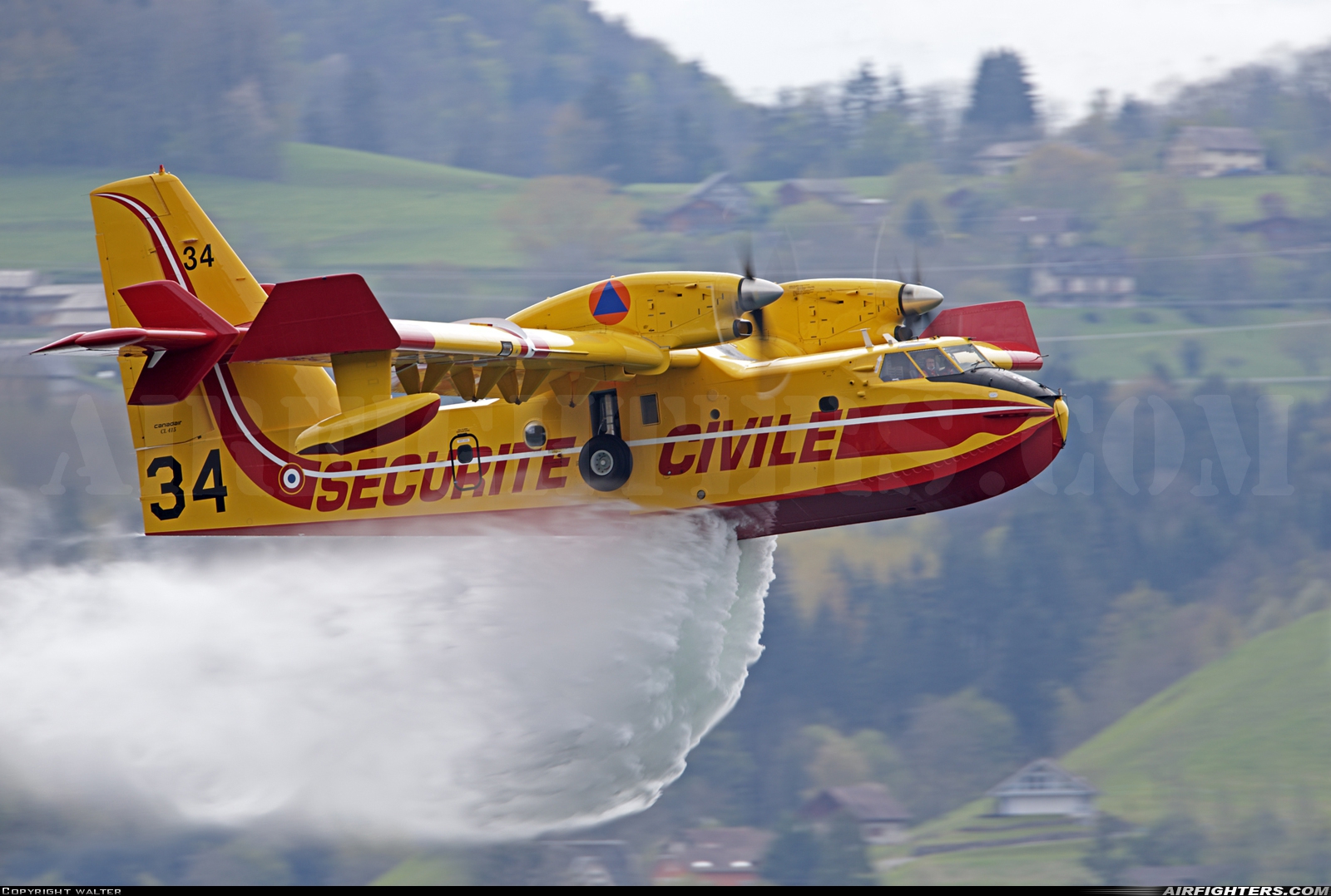 France - Securite Civile Canadair CL-415 F-ZBFX at Off-Airport - Chambery, France