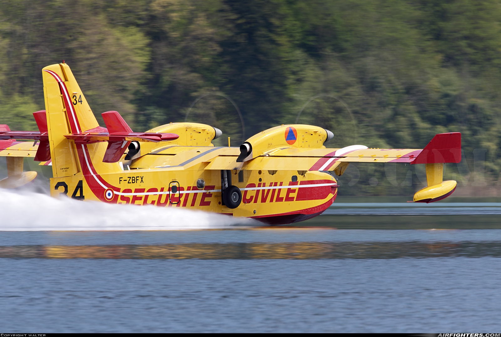 France - Securite Civile Canadair CL-415 F-ZBFN at Off-Airport - Chambery, France